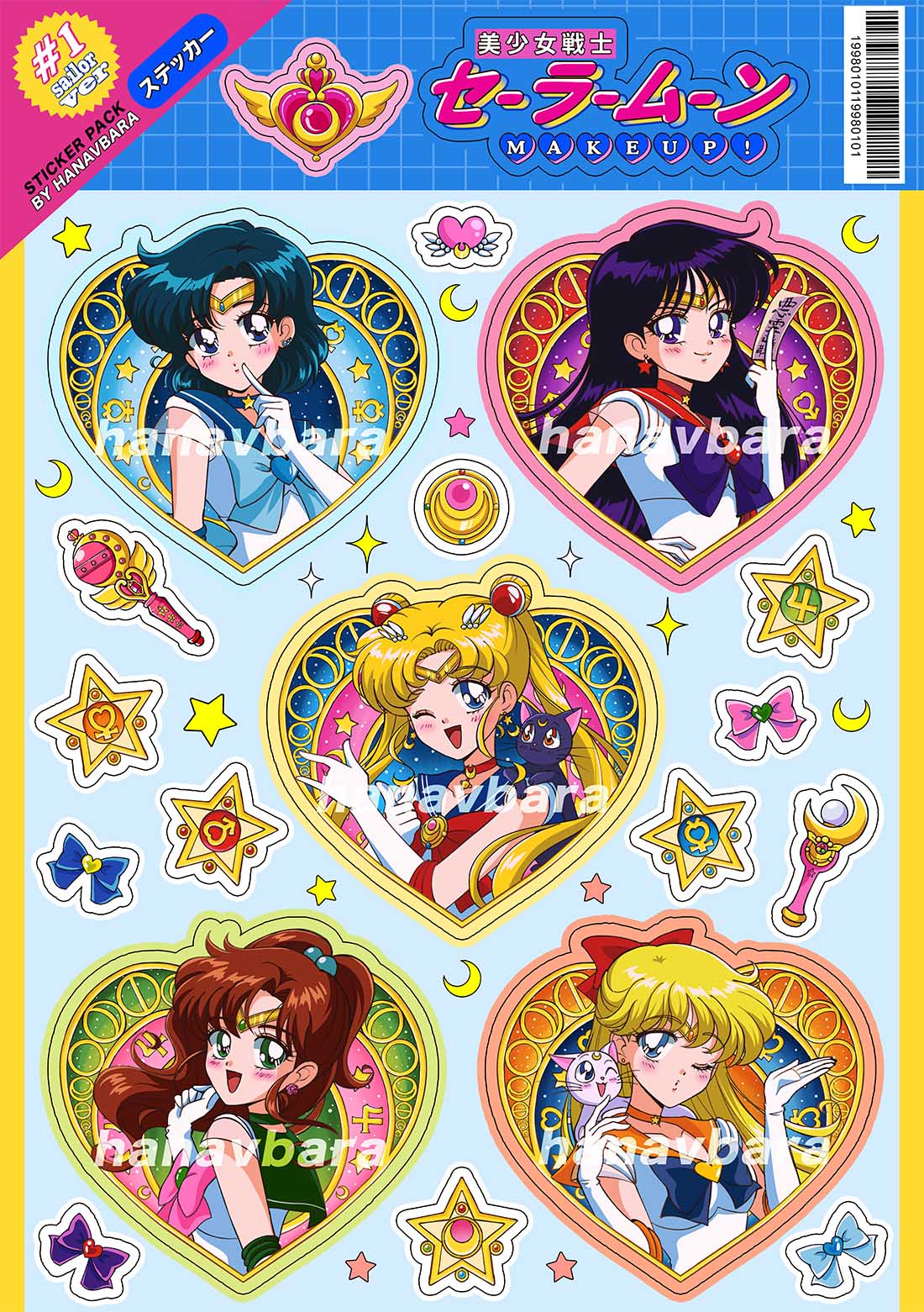 ✧ Sailor Moon 'Make up!' Stickers ✧
